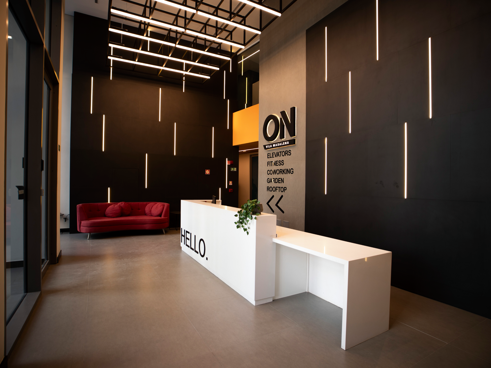 Lobby do empreendimento On Vila Madalena