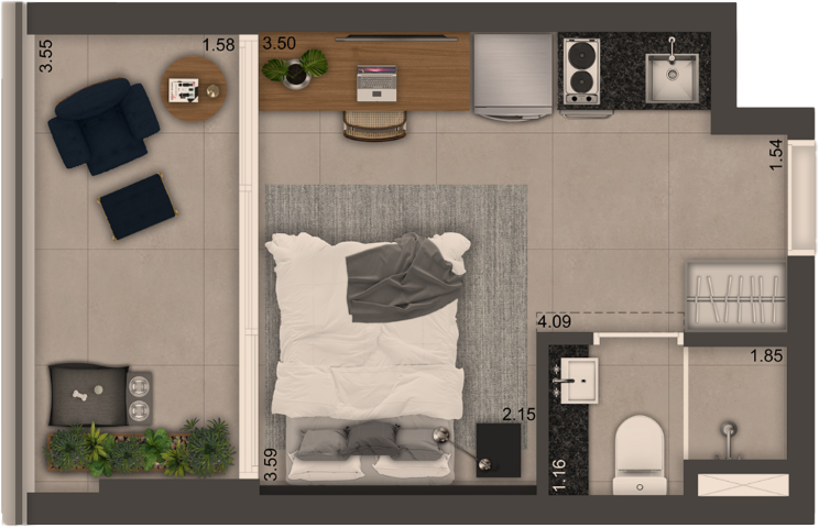 Planta 23 M²