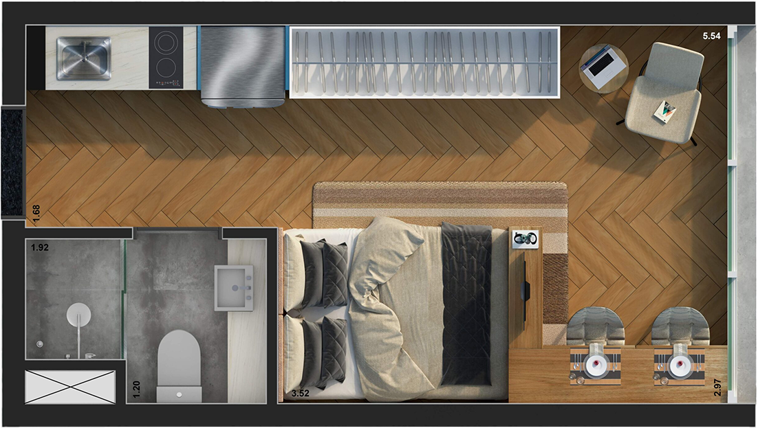 Planta 27 M² (Final 16)
